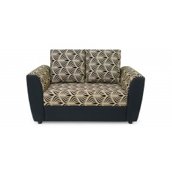 Elsa Sofa 3+2+1 Black/Beige Pattern Fabric