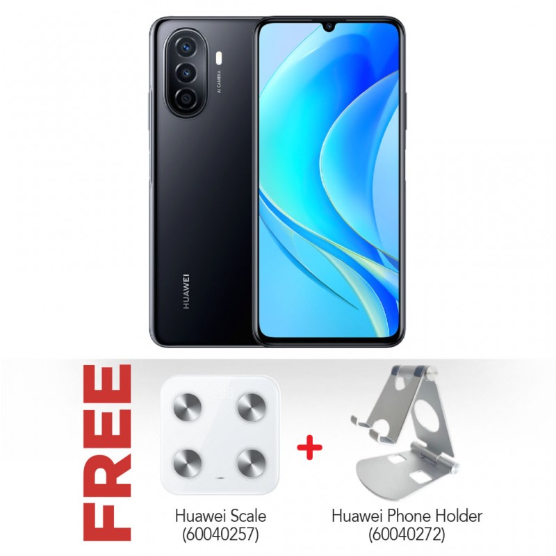 Huawei Nova Y70 Midnight Black & Free HUAWEI Health Scale + Huawei Phone Holder