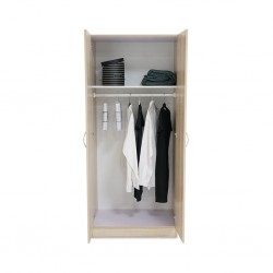 Elsa Wardrobe 2 Doors Oak MDF with hanger