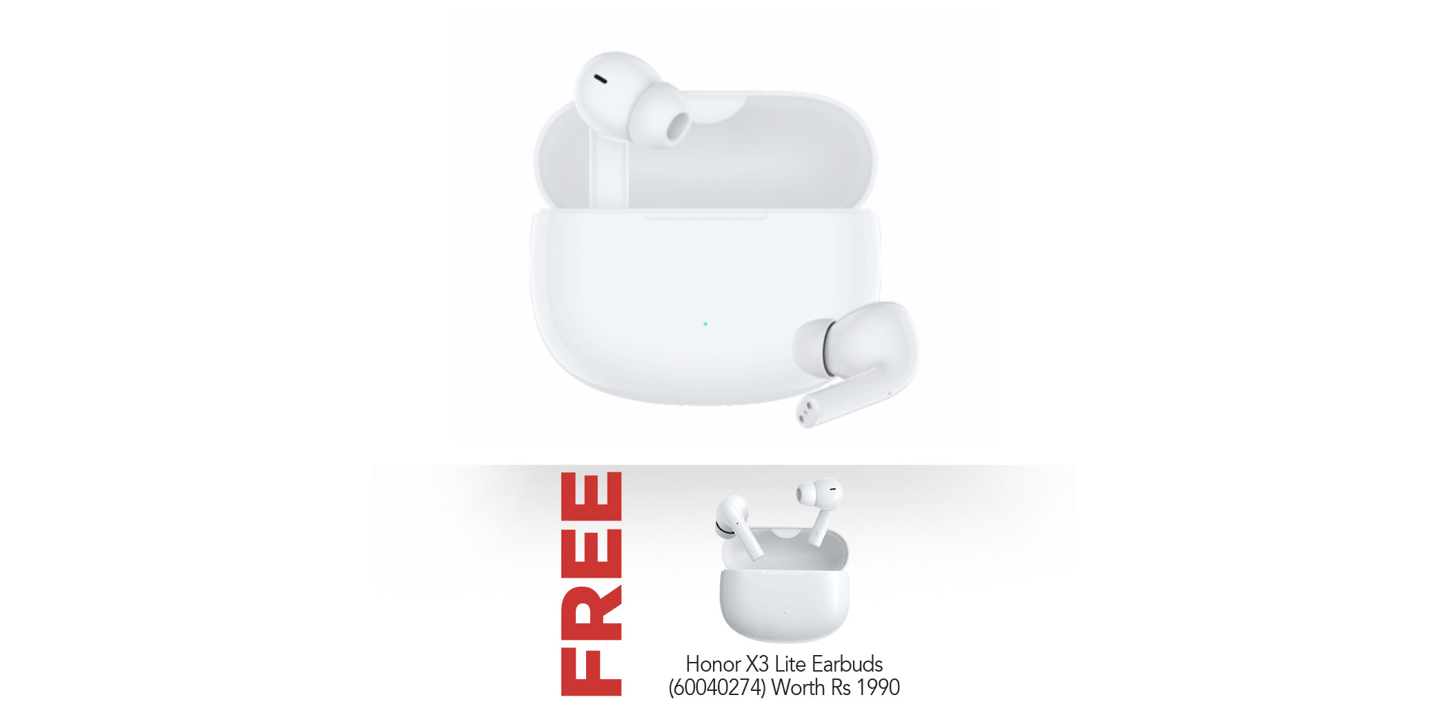 Honor Earbuds X3 Lite White Free Honor X3 Lite Earbuds