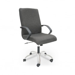 Opera Medium Back Chair Dark Grey Fabric