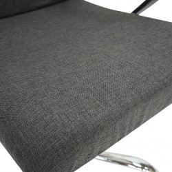 Opera Medium Back Chair Dark Grey Fabric