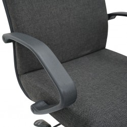 Opera Medium Back Chair Dark Grey Fabric