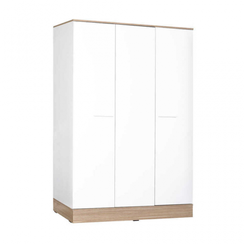 Base Teen Room Wardrobe W/3 Drs Italian Oak/White