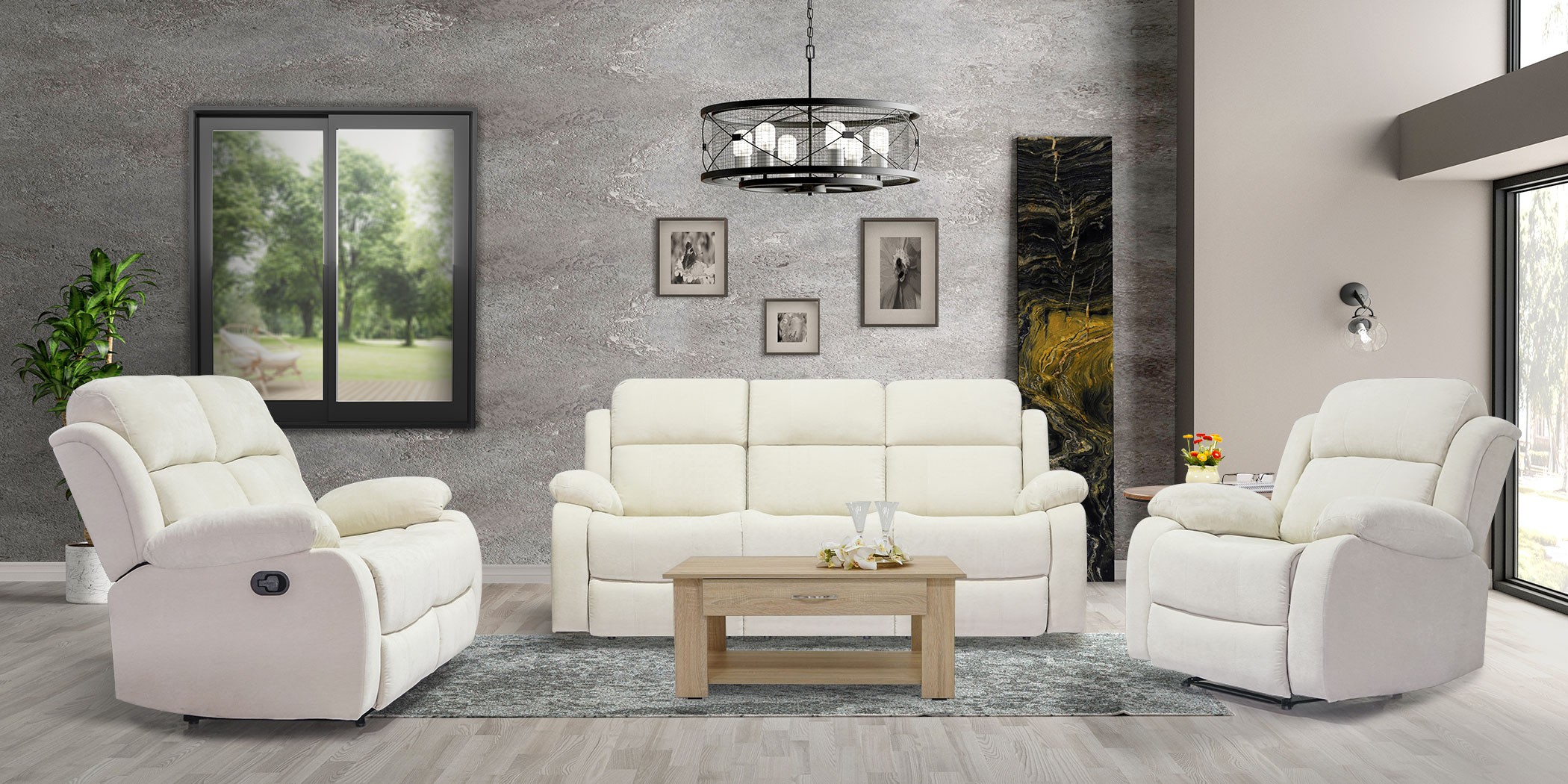 Sabella Sofa 3+2+1 Ivory