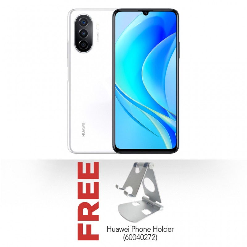 Huawei Nova Y70 Pearl White & Free Huawei Phone Holder