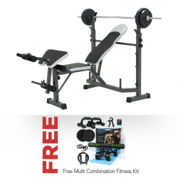 JDM Sports JWB3035 Weight Bench & Free Multi Combination Fitness Kit