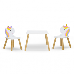 Unicorn Lily table and 2 chairs