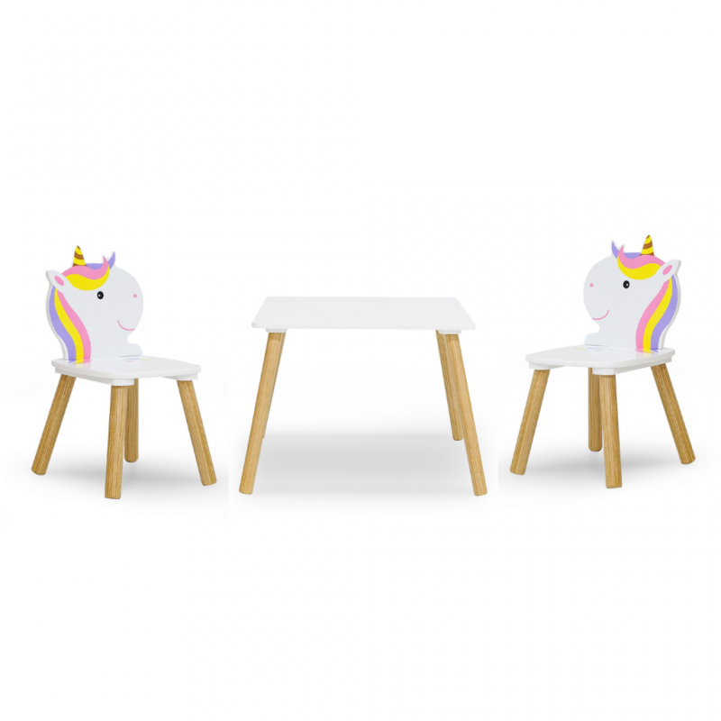 Unicorn Lily table and 2 chairs