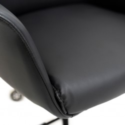 Stellar Pansy Medium Back Chair Black PU