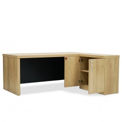 Stellar Ixia Executive Table Wood & Grey