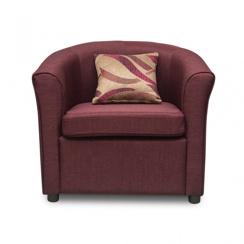 Burgundy tub online chair