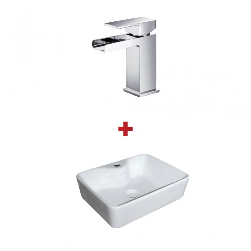 Art Basin Lava White + Aquavit Single lever basin mixer AT070011