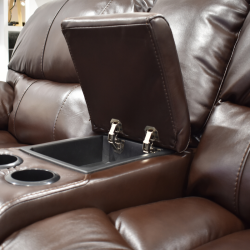 Lugano Sofa 3+2+1 Brown Leather/PVC