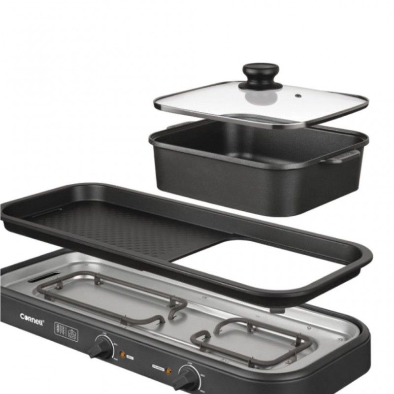 Cornell CCGEL98DT Table Top Grill With Hotpot