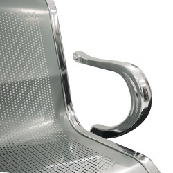 Waiting Chair Silver Grey 4 Seater REF 9004