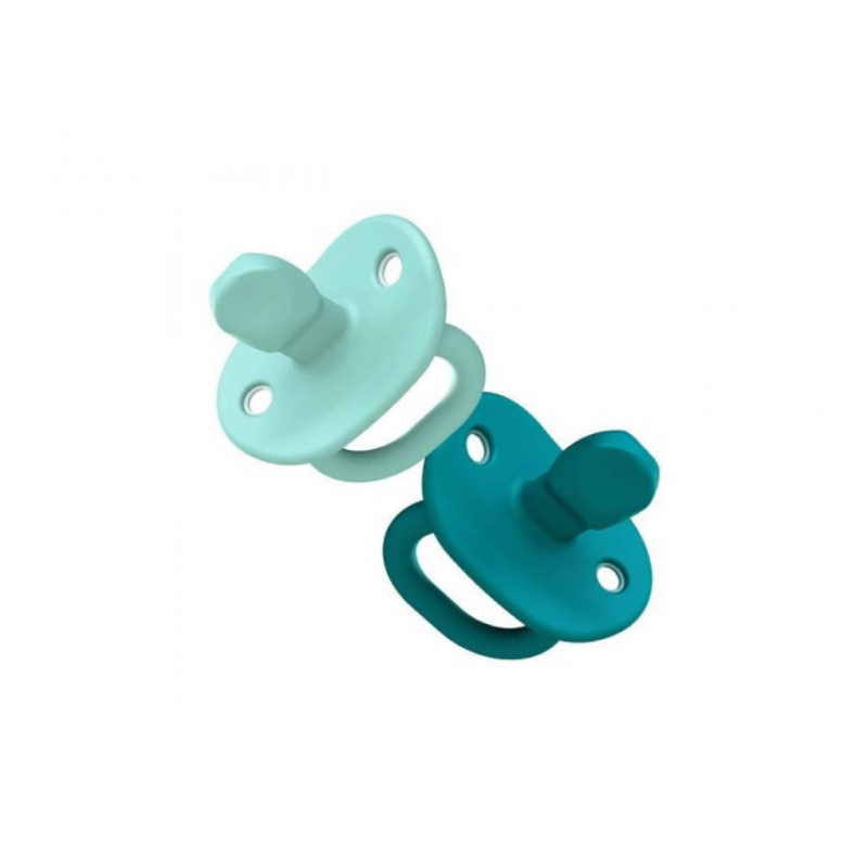 Boon Jewl Silicone Pacifier 2 Pk - Blue 6M+ B11276