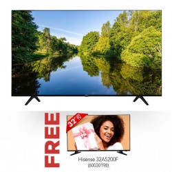 Hisense 65A6H/65A53FXVT 65'' 4K Smart TV & Free 32" Hisense TV