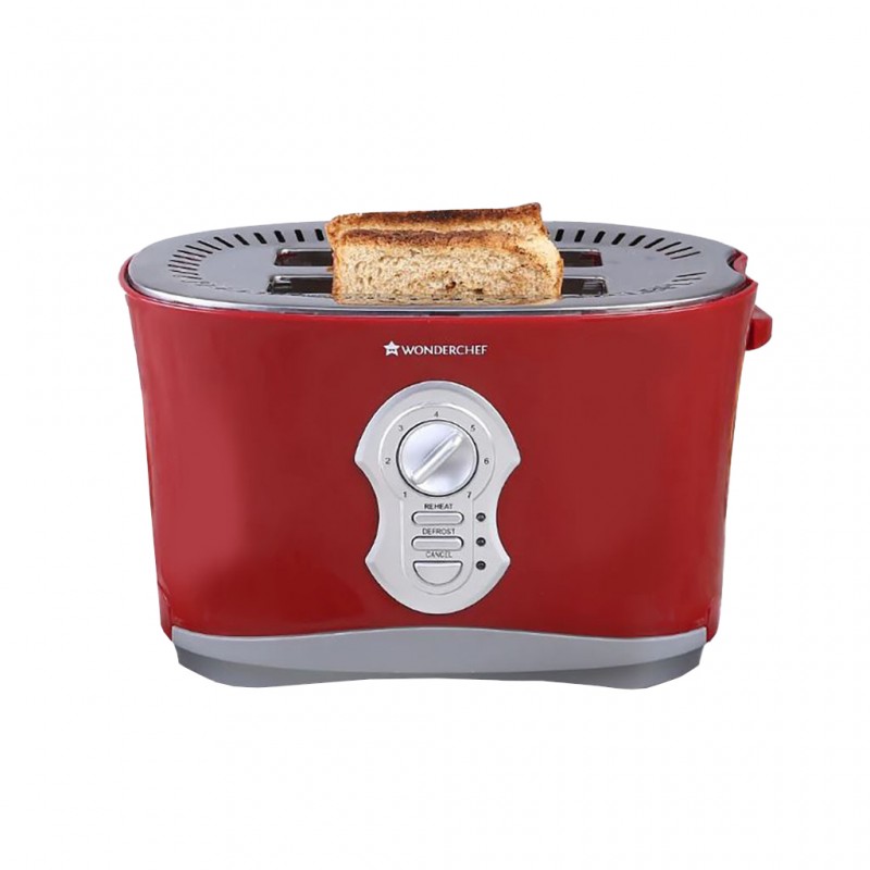 Wonderchef WON601 Crimson Edge Red Slice Toaster Plus 2YW - 63153785