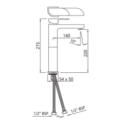 Jaquar Alive Single Lever Tall Boy ALI-CHR-85005B