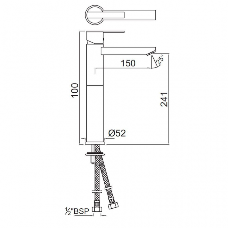 Jaquar Fonte Single Lever Tall Boy FON-CHR-40005B