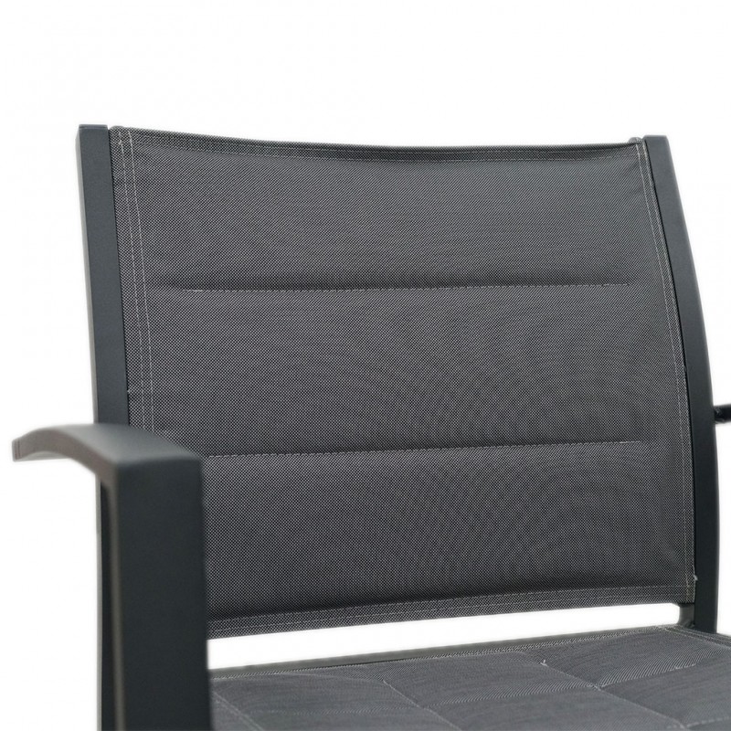 Elise Bar Chair Padded Gunmetal Colour