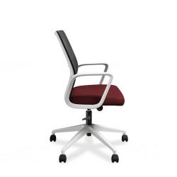 Sally Office Chair White Frame And Red Fabric