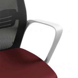 Sally Office Chair White Frame And Red Fabric