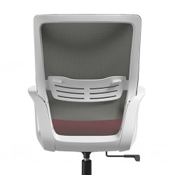 Sally Office Chair White Frame And Red Fabric