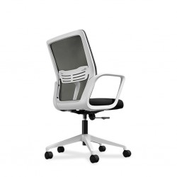 Sally Office Chair White Frame And Black Fabric