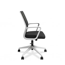 Sally Office Chair White Frame And Black Fabric