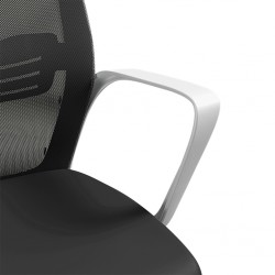 Sally Office Chair White Frame And Black Fabric