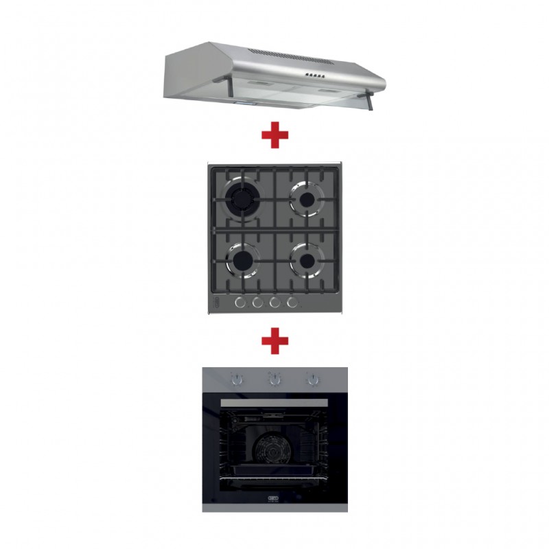 Defy DHG602 Built-in Hob + Defy DBO486E Built-in Oven & Defy DCH291 Cooker Hood