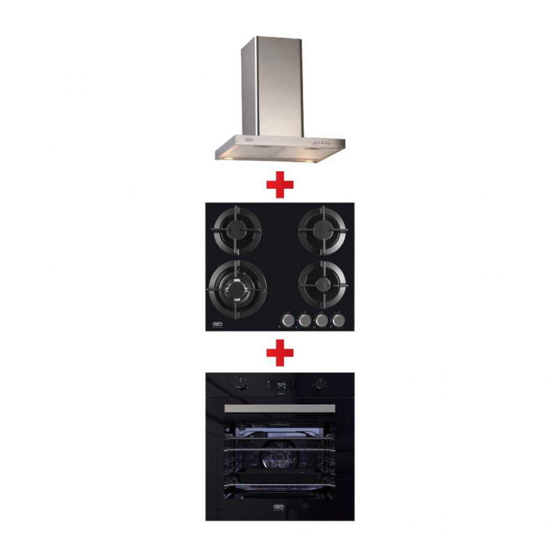 Defy DHG604 Built-in Hob + Defy DBO489E Built-in Oven & Defy DCH317 Cooker Hood