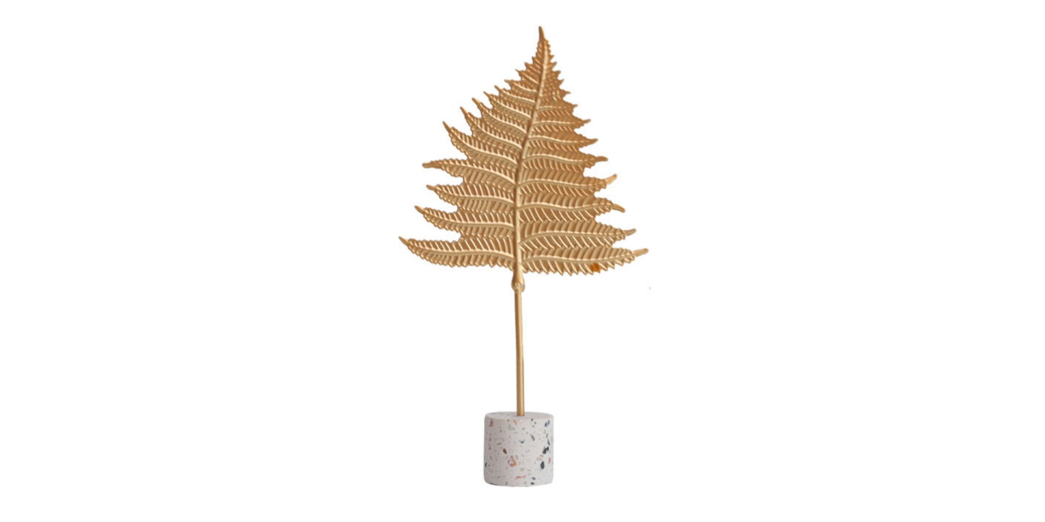 Gold Maple Leaf Decoration Tabletop 15.5x14x18.5cm