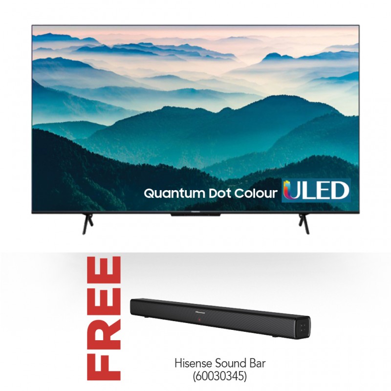 Hisense 65U6H 65” ULED 4K smart & Free Hisense HS204 Sound bar 2.0 CH