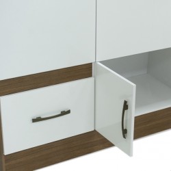 Varadero Wardrobe 4 Doors & 2 Drawers Natural/White