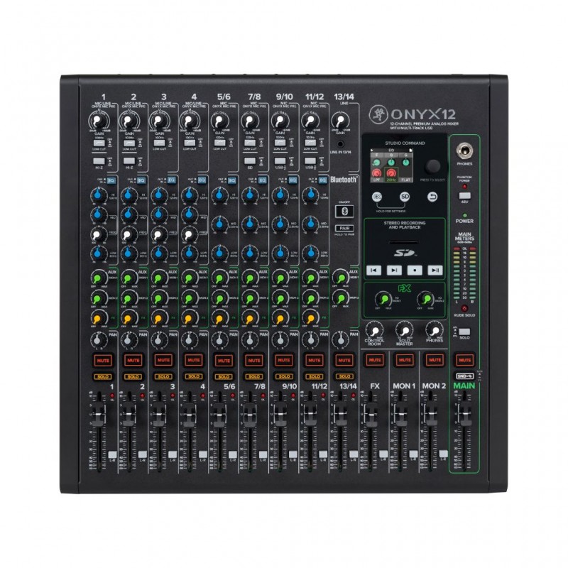 Mackie 2051991-01 Onyx12 12-Channel Mixer Analog Premium With Multi-Track Eu